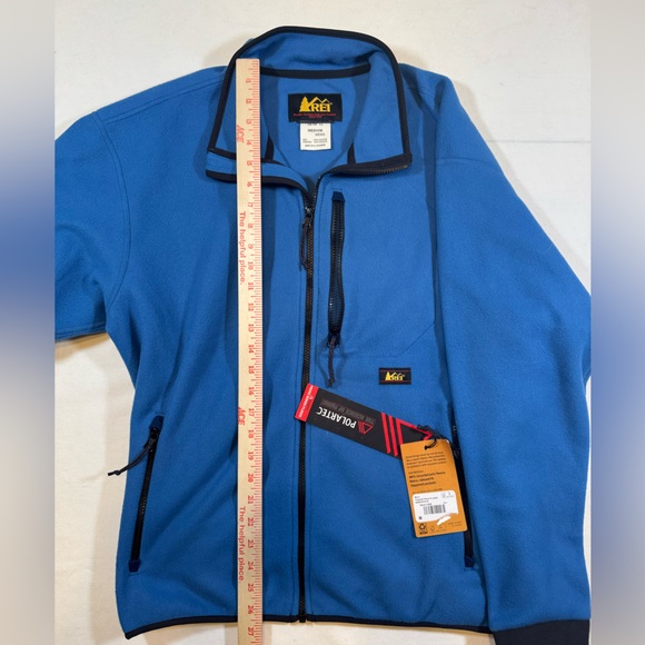 NWT Men’s REI Royal Blue Fleece Full-Zip Polartec Jacket - Picture 8 of 12